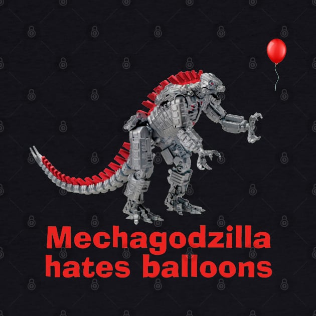 Mechagodzilla Hates Balloons by johnoconnorart